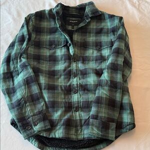 Bonobos Green and Black Checkered Lined Shirt Jacket